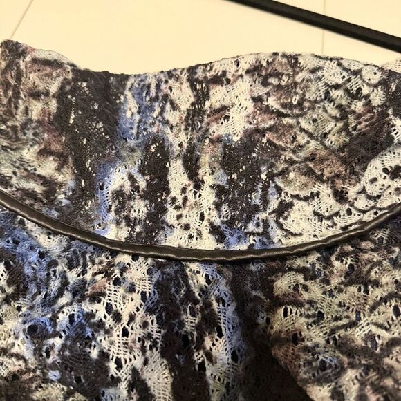 Alberto Makali Solo Tintoreria Blue Pique Knit Cowl Neck top Size M - Picture 6 of 11